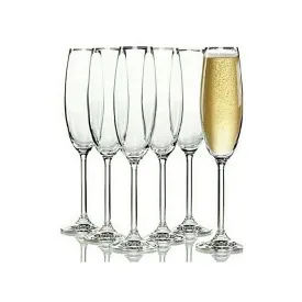 Six (6) Pièces De Verres à Coupe De Champagne - Transparent