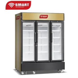 SMART TECHNOLOGY : Refroidisseur Vertical Vitré 3 Battants STCDV-300 - Avec Clef - 942L