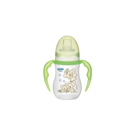 Wee Baby Biberon D' Apprentissage - Anti Fuite - Poignées - 250 Ml - Transparent / Vert