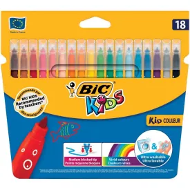 Bic feutre Kid Couleur, 18 feutres En paquets de 10