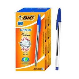 PACK DE 50 STYLOS BIC CRISTAL MEDIUM - BLEU