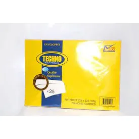 Enveloppe Kaki A4 – 229 x 324mm – Paquet de 25