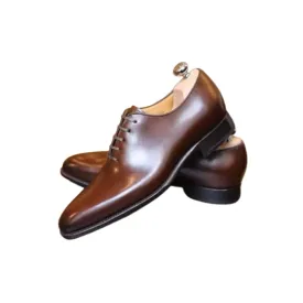 Souliers En Cuir -Homme Avec Lacet Marron
