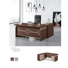 BUREAU DIRECTEUR : Ensemble de mobilier de bureau personnel (taille 1600x750x760mm 1800x850x760mm)