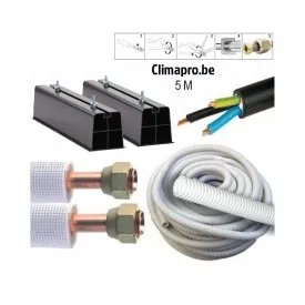 Kit DE Raccordement Pour Climatiseur 9000 BTU ET 12000 BTU 5 M Cuivre 1/4 ET 3/8