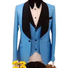 Costume  Pour Homme 03 Pieces -Bleu