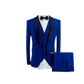 Costume Complet Pour Homme - 03 Pieces - Bleu