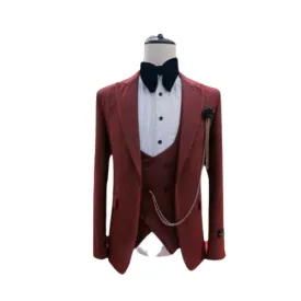 Costume  Pour Homme 03 Pieces - Rouge