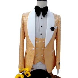 Costume  Pour Homme 03 Pieces - Orange