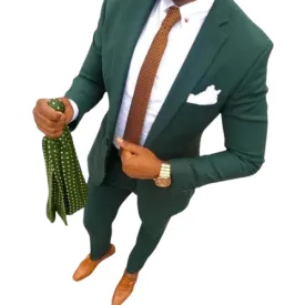 Costume Complet 02 Pieces (Vert) Pour Homme