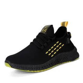 chic paire de Baskets De Sport Pour Homme -BT70-Noir/Jaune