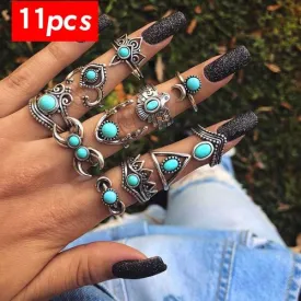 Lot De Bagues - 11 Pièces -d26- Pour Femme-argent