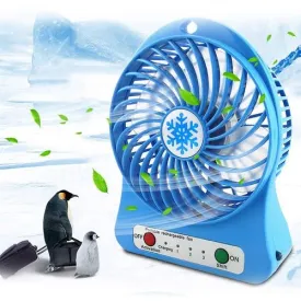 Ventilateur Rechargeable Et Lampe. Blanc
