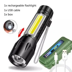 Torche Led Flash Rechargeable-Noir