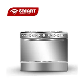Smart Technology : Gazinière 5 Feux Avec Four – STC-9060C – 90 X 60 Cm – Inox