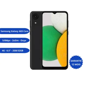 Samsung Galaxy A03 Core - 4G - 6.5" - 2GB/32GB - 5/8Mpx - 2xSim - Onyx