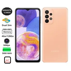 Samsung Galaxy A23 – 6.6" - 5G - Dual Sim - 50Mpx - 4Go – 128Go - 5000mAh – Orange