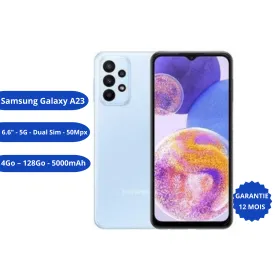Samsung Galaxy A23 – 6.6" - 5G - Dual Sim - 50Mpx - 4Go – 128Go - 5000mAh – Bleu