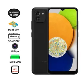 Samsung Galaxy A03 - 4G - 6.5" - 3Go - 32Go - 48Mpx - 5000 MAh - Noir