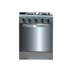 Smart  Technology :  Cuisinière - Gaz 4 Feux Avec Four STC-5050S - Inox/Gris