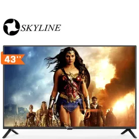 SKYLINE : LED TV  43 Pouces  DVBT2/S2 /SUPPORT (SKT-43M) - Noir