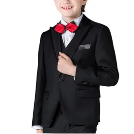 ​​​Costume : Enfants 3 PIÈCES Smoking - Noir ( 01 a 17 ans)
