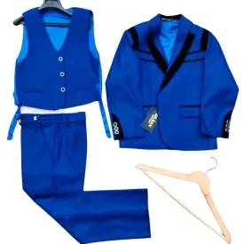 Costume : Enfants 3 PIÈCES Smoking -Bleu ( 01 a 17 ans)