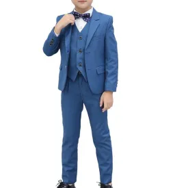 Costume : Enfants 3 PIÈCES Smoking -Bleu ciel ( 01 a 17 ans)