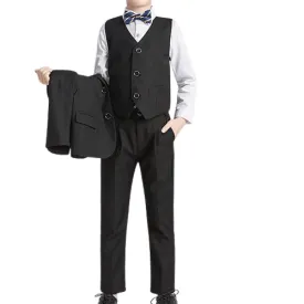 ​Costume : Enfants 3 PIÈCES Smoking -Noir ( 01 a 17 ans)