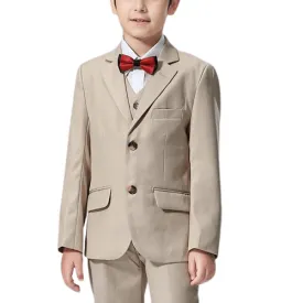​Costume : Enfants 3 PIÈCES Smoking - Marron ( 01 a 17 ans)