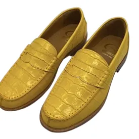 Mocassin : Homme En Cuir -Jaune
