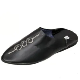 Sandale  pour séduire les adeptes d'un style plutôt décontracté Babouche Simili Cuir Noir