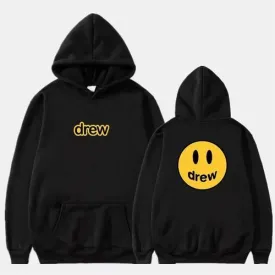 Pull à capuche en molleton pour homme, vêtement  décontracté - Noir
