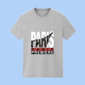 T-shirt à manches courtes pour hommes, Simple, col rond, ample - Gris