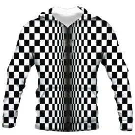 Sweat-shirt noir et blanc pour homme, Streetwear