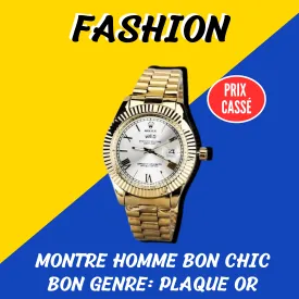 Montre homme bon chic bon genre: Plaque Or