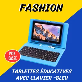 ​​​​Tablettes éducatives avec clavier -Bleu