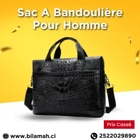 Sac A Bandoulière Pour Homme Sac En Bandoulière Sacs En Cuir PU Pour Hommes Cross Body Casual Sac à Bandoulière - NOIR