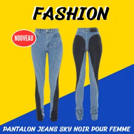 PANTALON JEANS SKY NOIR POUR FEMME